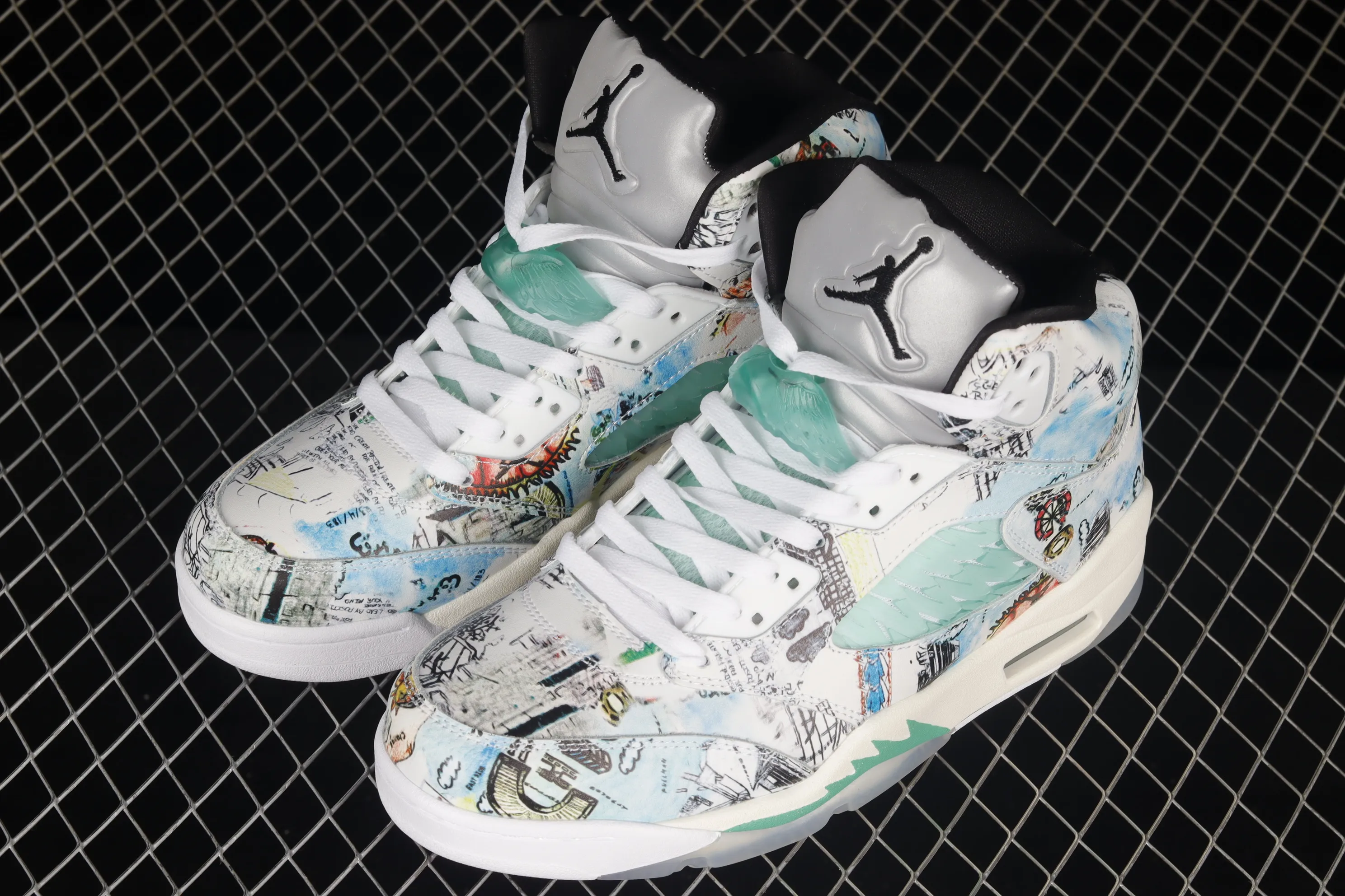 All Categories Air Jordan Jordan Series Basketball Shoes Air Jordan 5 Air Jordan 5 Retro "Wings" AJ5 Joe 5 Emerald Green Wings Graffiti 3M Luminous AV2405-900